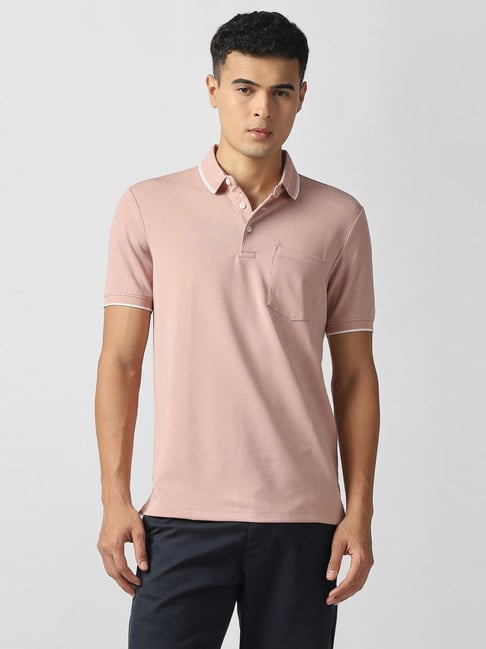 Van Heusen Peach Slim Fit Polo T-Shirt-picture-46