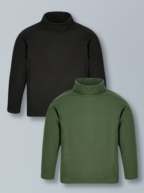 Plum Tree Boys Green Cotton Sweatshirt Pack of 2