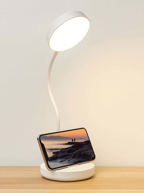 Homesake White Plastic Table Lamp Pack of 1