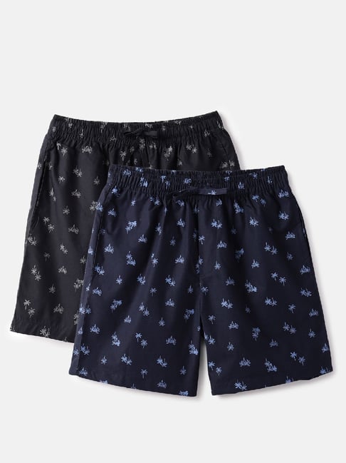 United Colors of Benetton Multicoloured Cotton Regular Fit Printed Boxers - Pack of 2