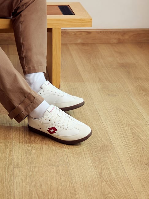 Lotto Men's Mavin Court White & Red Sneaker