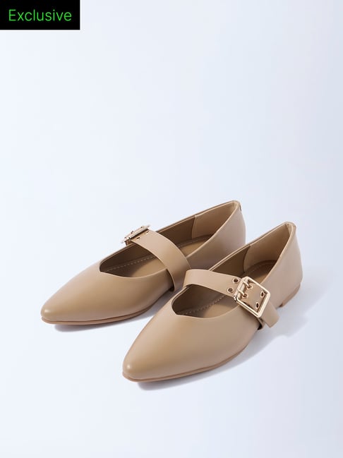 LUNA BLU by Westside Taupe Buckle-Detailed Mary Jane Shoes- Exclusive-picture-46
