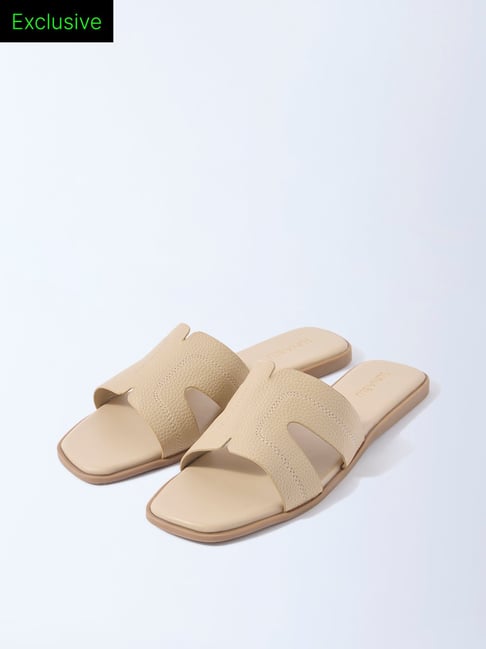 LUNA BLU by Westside Ivory Stitch-Detailed Slides - Exclusive-picture-24