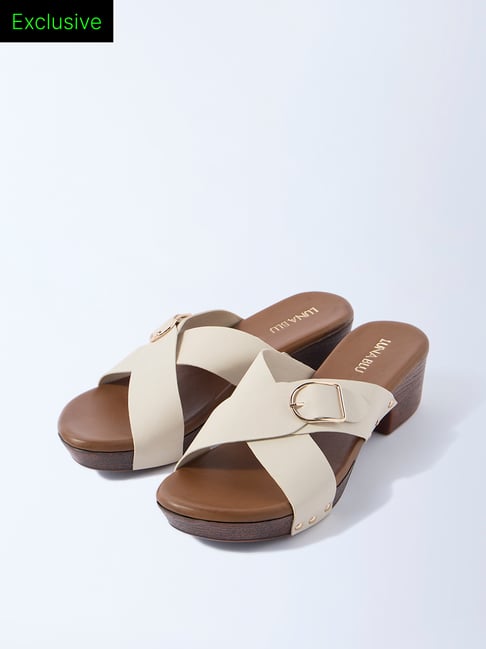 LUNA BLU by Westside Ivory Block-Heel Sandals - Exclusive-picture-34