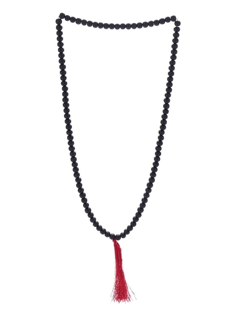 Saraf RS Jewellery Statement Karungali Malai 108 Beads Original Ebony Wood Necklace