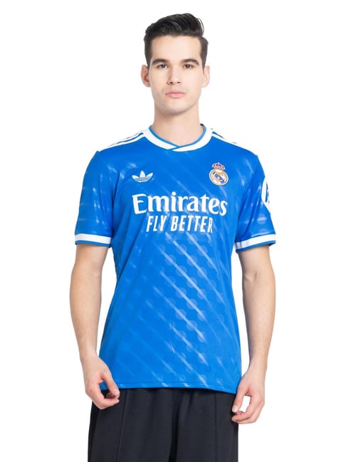 Adidas Blue Slim Fit Printed Sports T-Shirt-picture-11