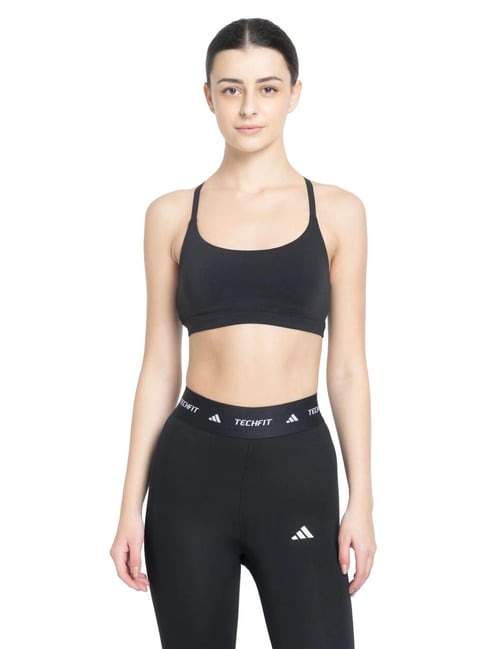 Adidas Black Slim Fit Sports Bra