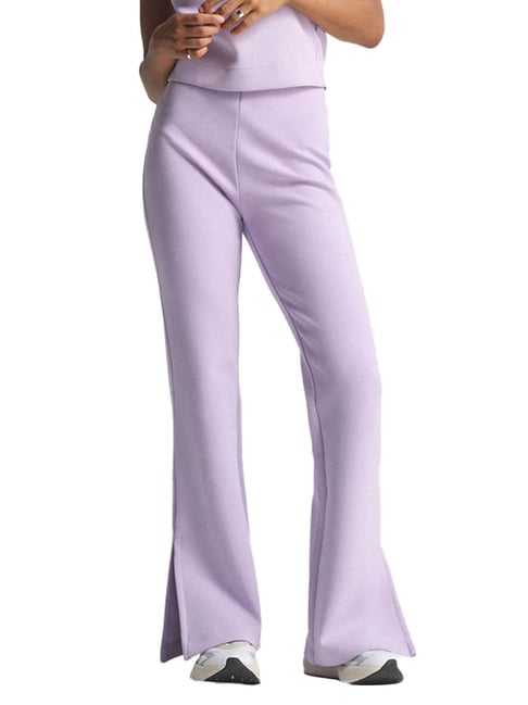 Adidas Purple Slim Fit Trackpants