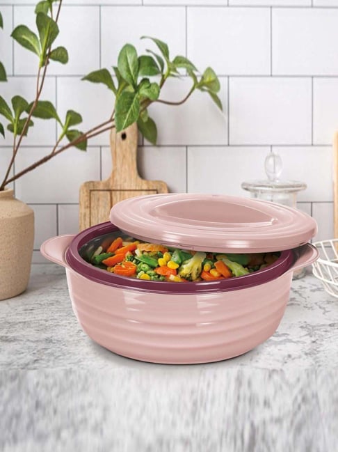 Milton Cherry Pink Stainless Steel Casserole Pack of 3