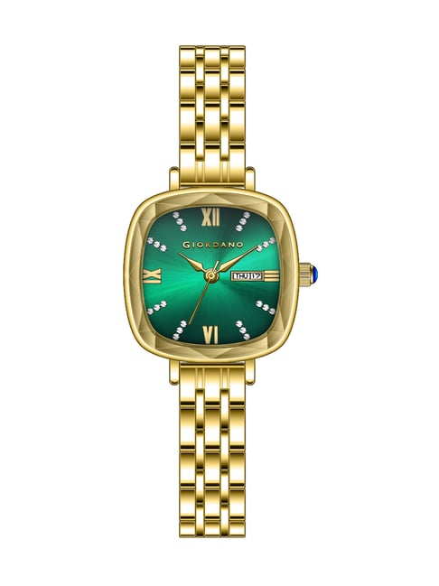 giordano gz-60097-88 elegant square analog watch for women