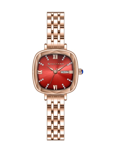 Giordano GZ-60097-44 Elegant Square Analog Watch For Women-picture-46