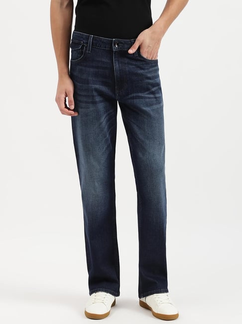 United Colors of Benetton Blue Flared Fit Solid Jeans-picture-14