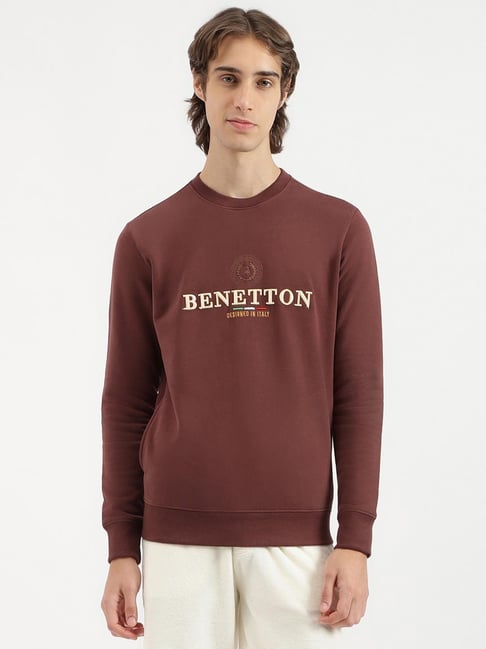 United Colors of Benetton Chocolate Regular Fit Graphic Sweatshirt-picture-31