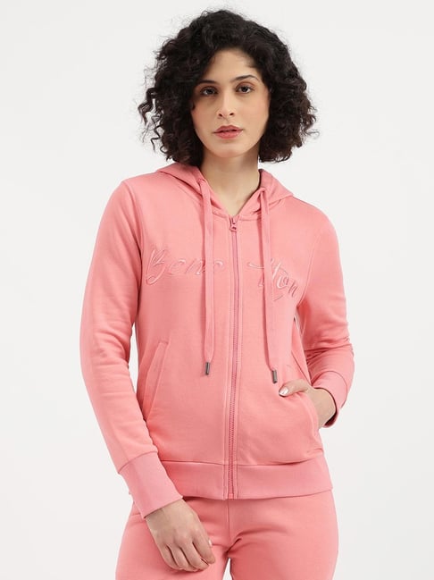 United Colors of Benetton Pink Regular Fit Embroidered Hooded Sweatshirt-picture-19