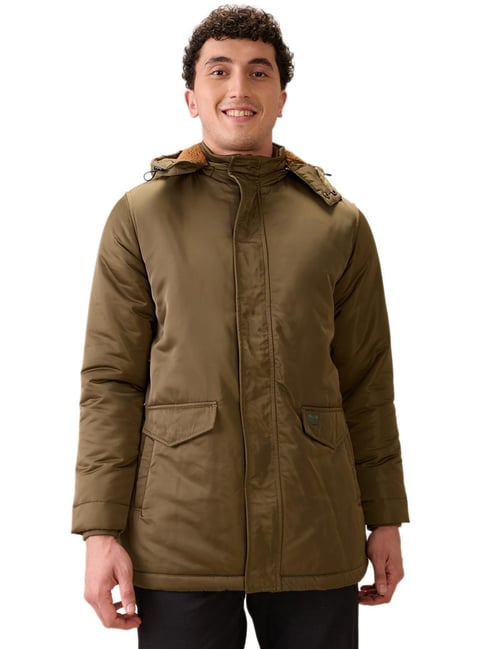 ColorPlus Dark Green Polyester Regular Fit Long Sleeves Jacket-picture-48