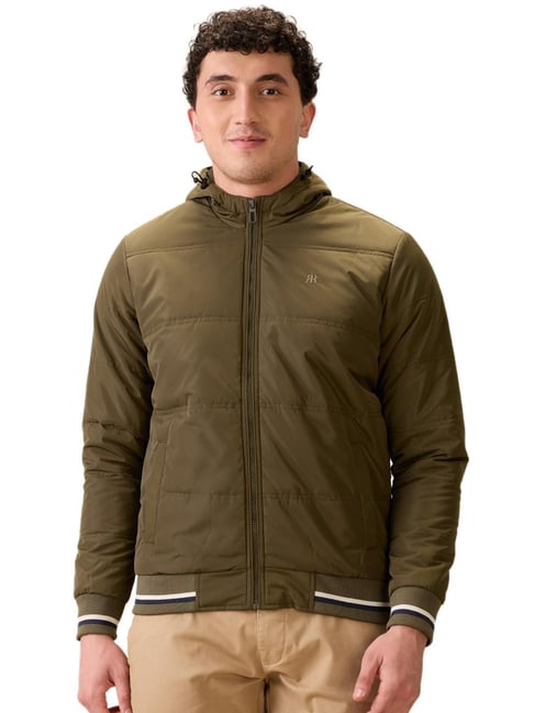 Raymond Dark Green Polyester Regular Fit Long Sleeves Jacket-picture-44