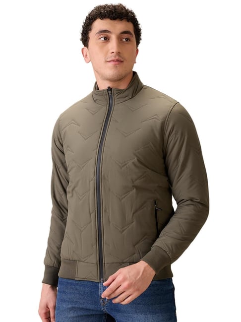 Parx Dark Green Polyester Regular Fit Long Sleeves Jacket-picture-37