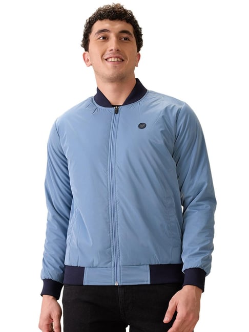 Parx Medium Blue Polyester Regular Fit Long Sleeves Jacket-picture-40