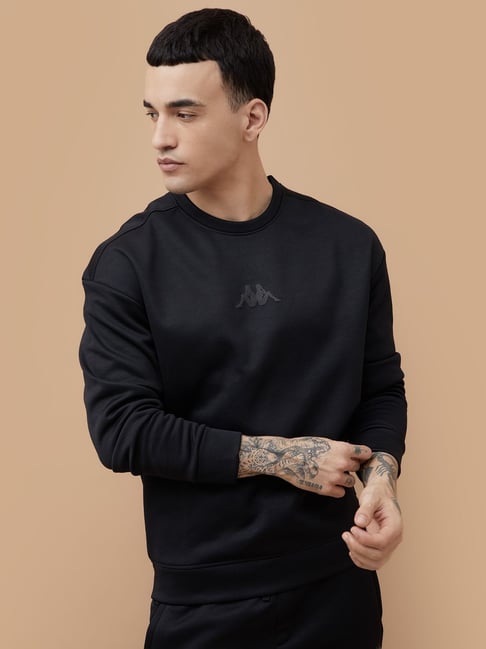 Kappa Black Relaxed Fit Sweatshirt