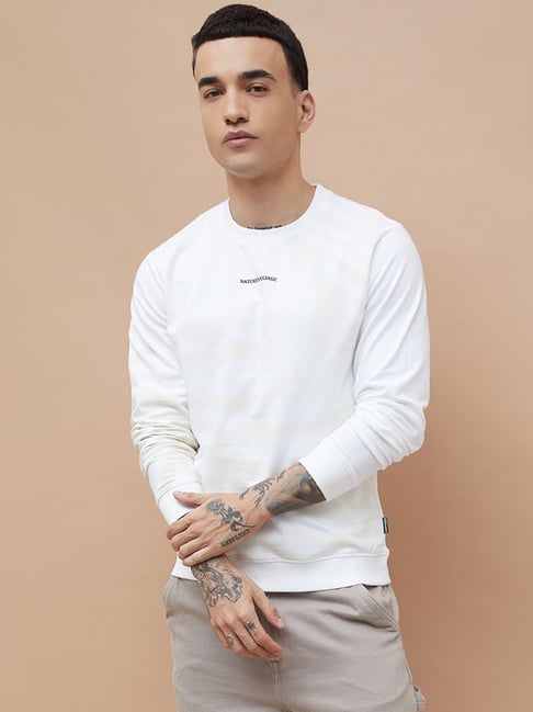 Fame Forever By Lifestyle Off White Cotton Regular Fit Sweatshirt-picture-44