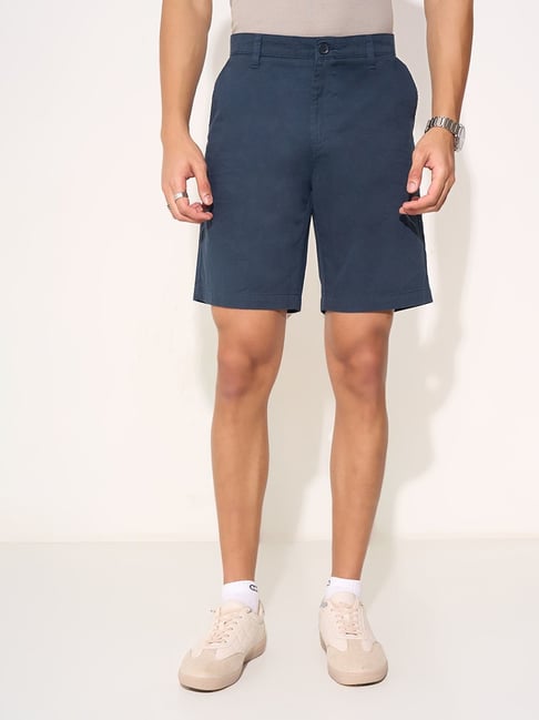 Peregrine By Pantaloons Blue Regular Fit Sports Shorts