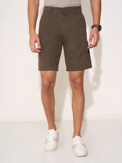 Peregrine By Pantaloons Khaki Regular Fit Sports Shorts
