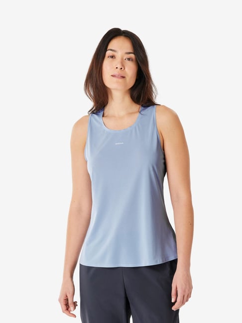 Quechua By Decathlon Blue Regular Fit Tank Top