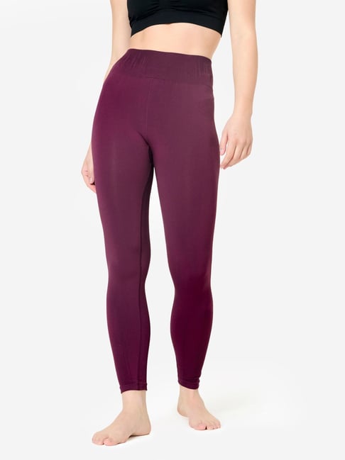 Kimjaly By Decathlon Purple Regular Fit Sports Tights