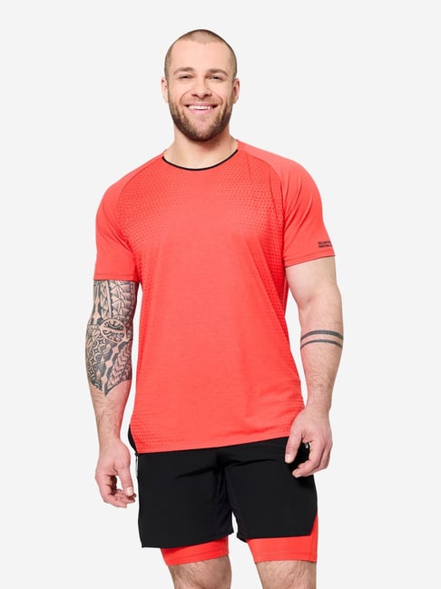 Domyos By Decathlon Orange Regular Fit Printed Sports T-Shirt-picture-41