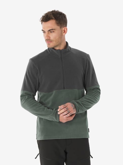 Quechua By Decathlon Green Regular Fit Colour Block Sports Jacket-picture-16