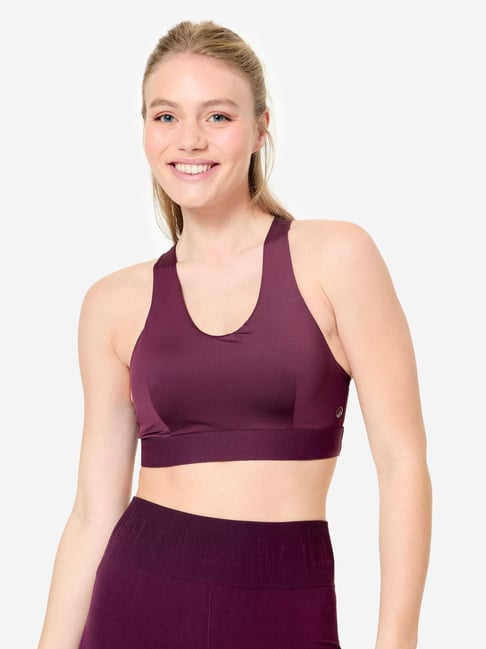 Domyos By Decathlon Purple Regular Fit Sports Bra