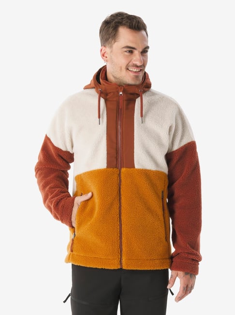 Quechua By Decathlon Brown Regular Fit Colour Block Sports Hoodie-picture-15