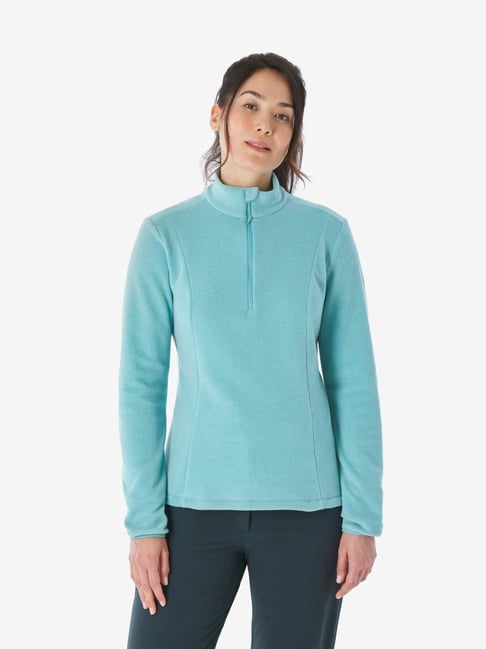 Quechua By Decathlon Turquoise Regular Fit Sports Jacket