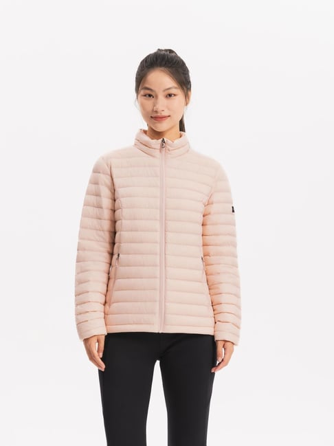 Forclaz By Decathlon Pink Regular Fit Quilted Sports Hoodie