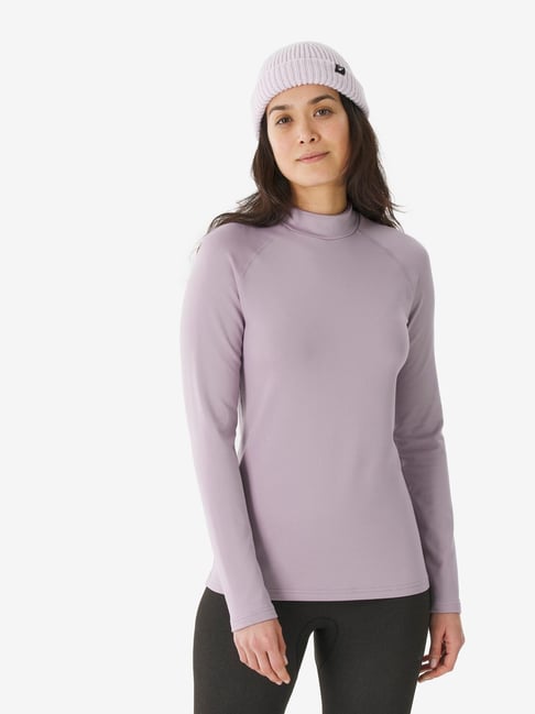 Wedze By Decathlon Mauve Regular Fit Thermal Top-picture-21