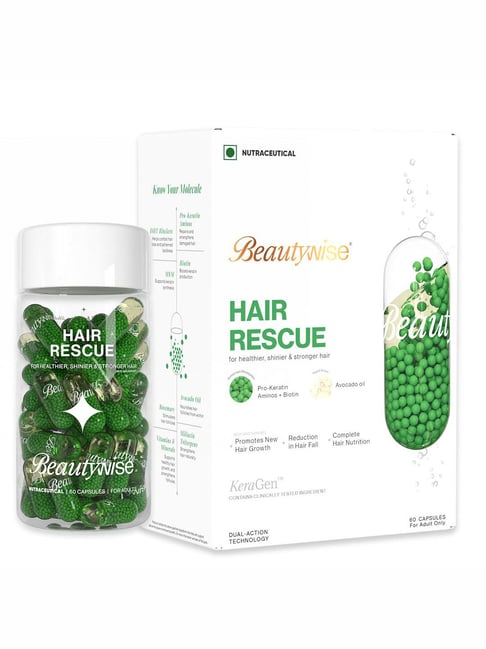 Beautywise Hair Rescue Biotin & Keratin Anti Hair Fall & Breakage Supplement (60 capsules)