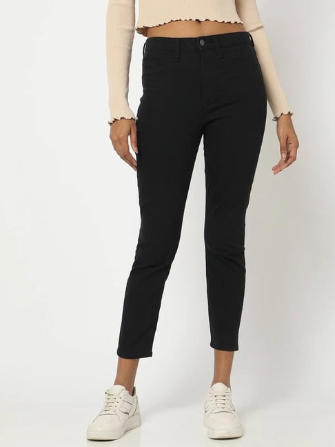 GAP Black Cotton Solid Jeans-picture-10
