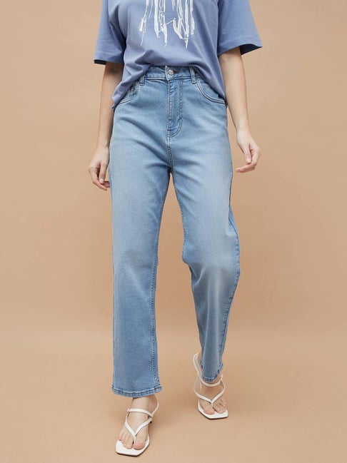 Fame Forever By Lifestyle Blue Cotton Regular Fit Jeans