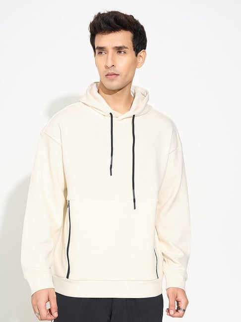 Street 808 By Pantaloons Off White Boxy Fit Hoodie-image-29