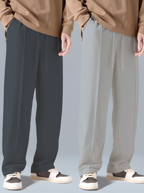 Vimal Jonney Multi Cotton Regular Fit Trackpants (Pack of 2)