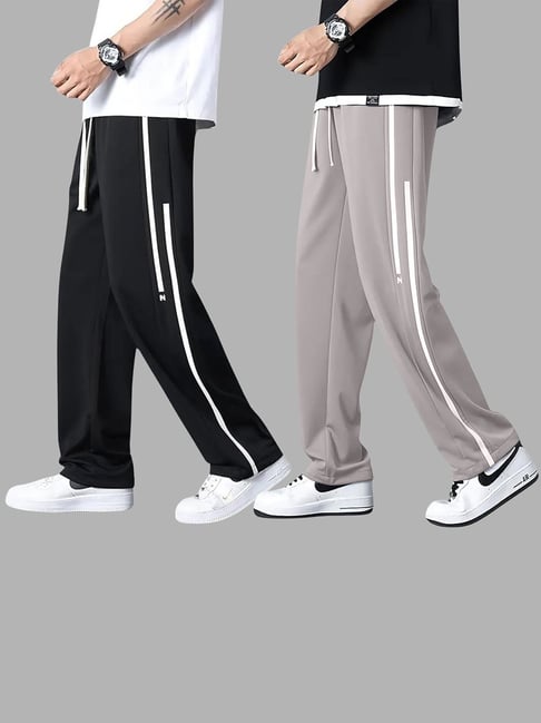 Vimal Jonney Multi Polyster Regular Fit Stripes Trackpants-picture-10