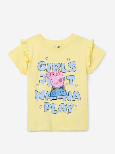 The Souled Store Peppa Pig Just Wanna Play Girls Cotton T-Shirt-picture-13