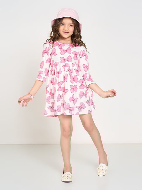 Pantaloons Junior Girls Snow White Printed Dress