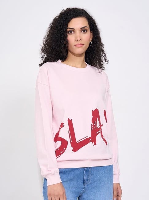 Sf Jeans By Pantaloons Pink Regular Fit Printed Sweatshirt-picture-17