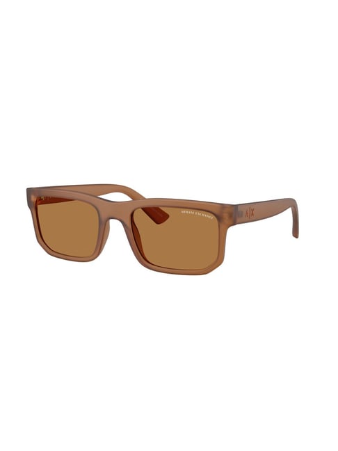 Armani Exchange Brown UV Protection Square Sunglasses for Men-picture-39