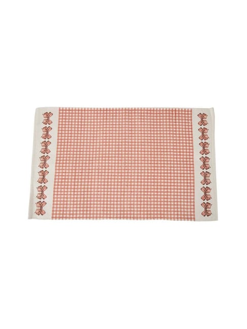 Maspar Peach Cotton Printed Rug 55x84 cm