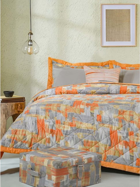 Maspar Rust 200 TC Printed Bedsheet Set Pack of 8-image-40