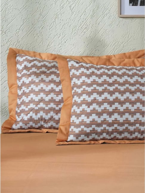 Maspar Rust Printed Pillow Sham Pack of 2 50x75 cm