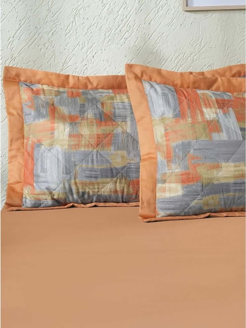 Maspar Rust Printed Pillow Sham Pack of 2 50x75 cm