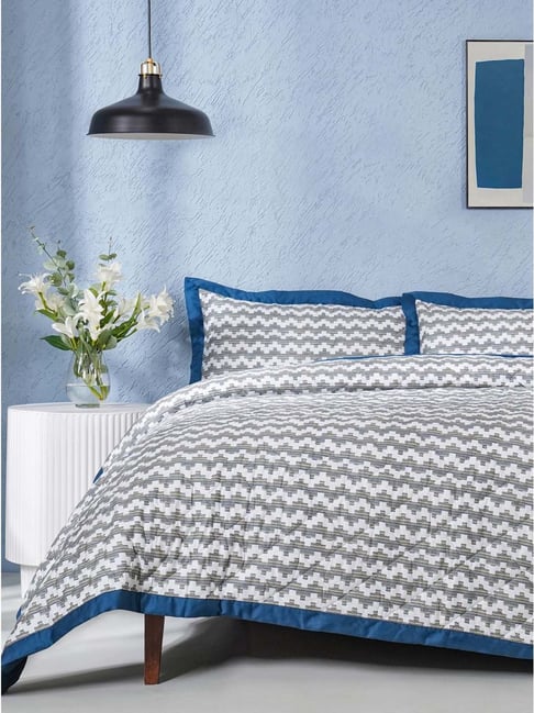 Maspar Blue Printed Quilt 152X228 cm